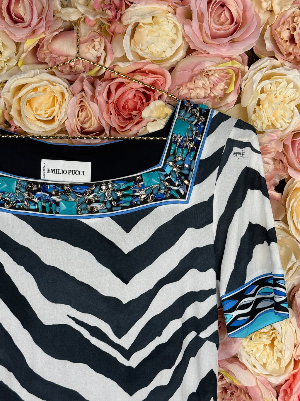 Emilio Pucci Dress Black White Sz. 34 DE (38 IT)