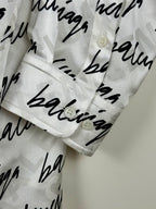 Balenciaga Oversized Blouse White Black Sz. 34 DE (36 FR)