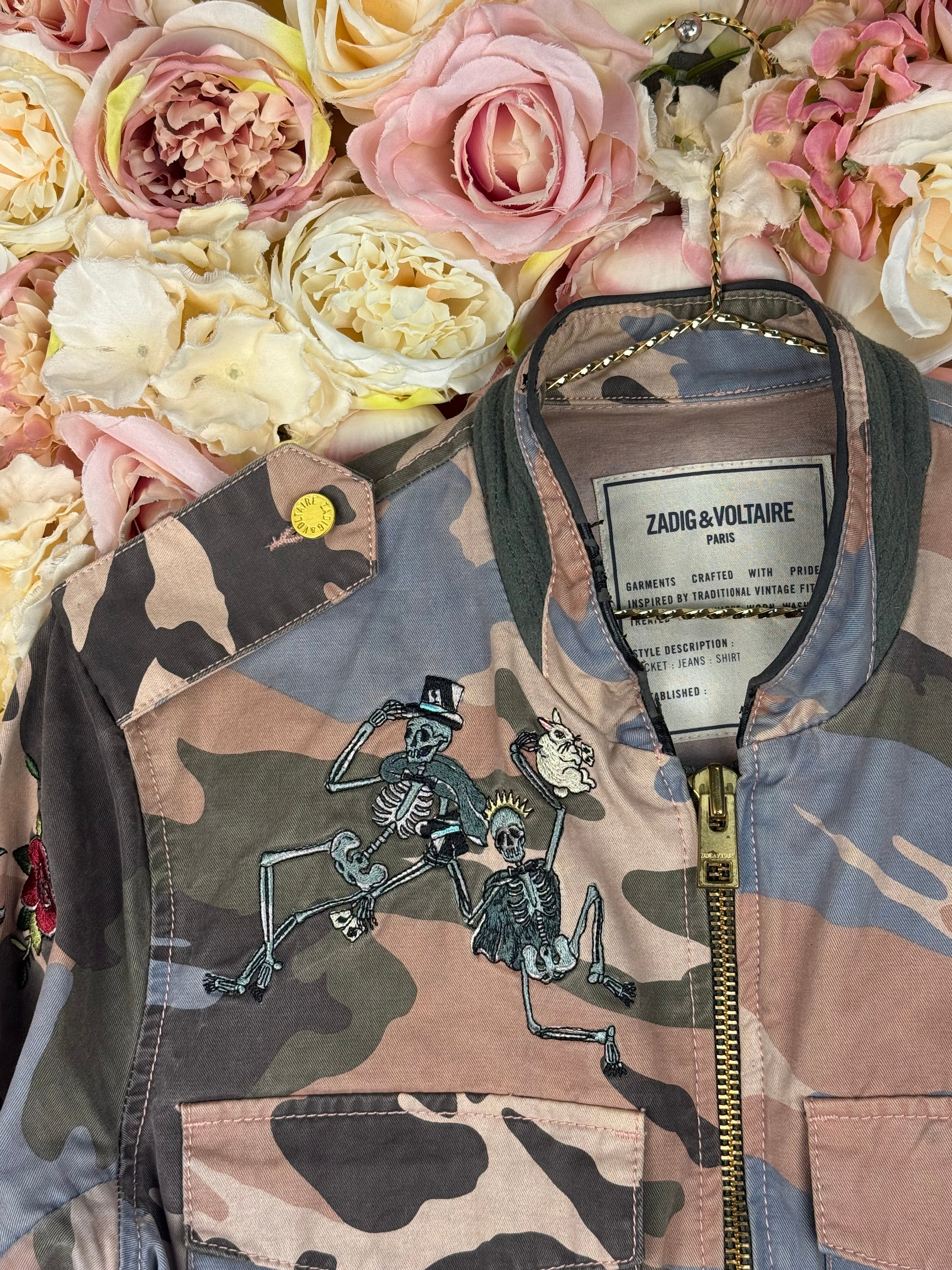 Zadig & Voltaire Jeans Jacket Camouflage Multi Sz. L