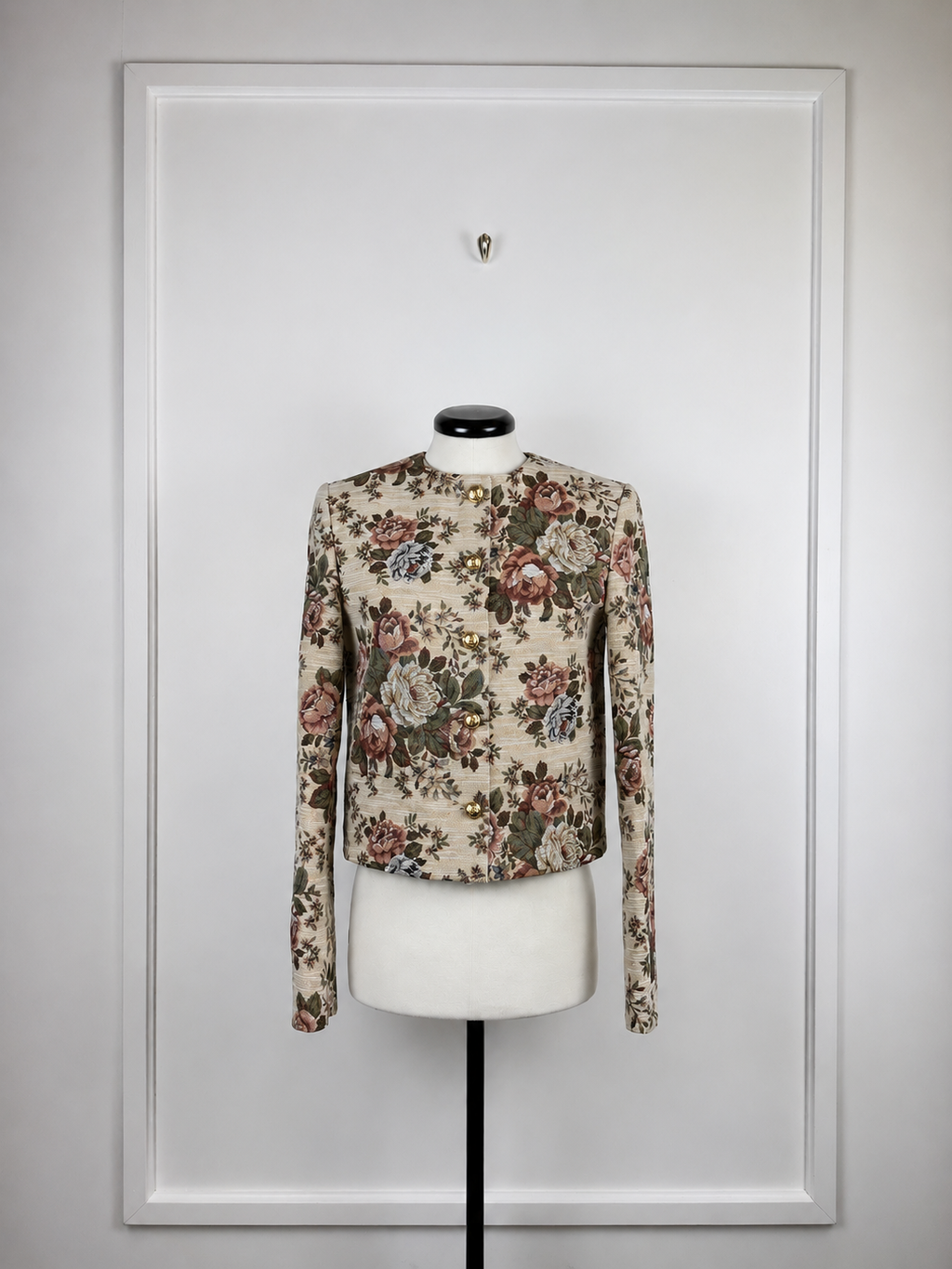 Celine 2020 Floral Print Blazer Beige Multi Sz. 32 DE (34 FR)