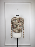 Celine 2020 Floral Print Blazer Beige Multi Sz. 32 DE (34 FR)