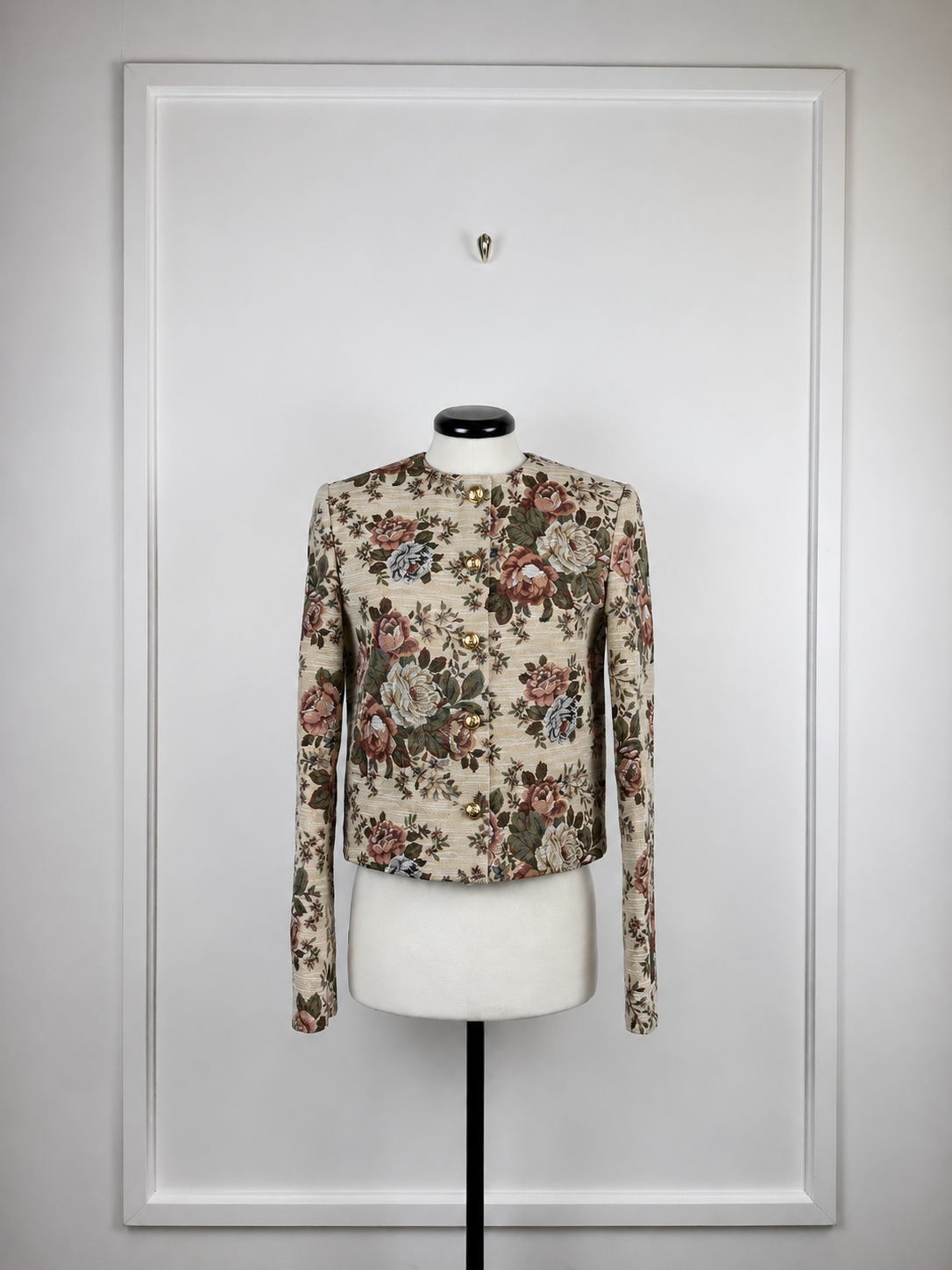 Celine 2020 Floral Print Blazer Beige Multi Sz. 32 DE (34 FR)