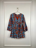 Rhode Dress Terracotta Light Blue Sz. XS