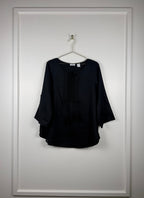 Van Laack Linen Blouse Black Sz. 42 DE