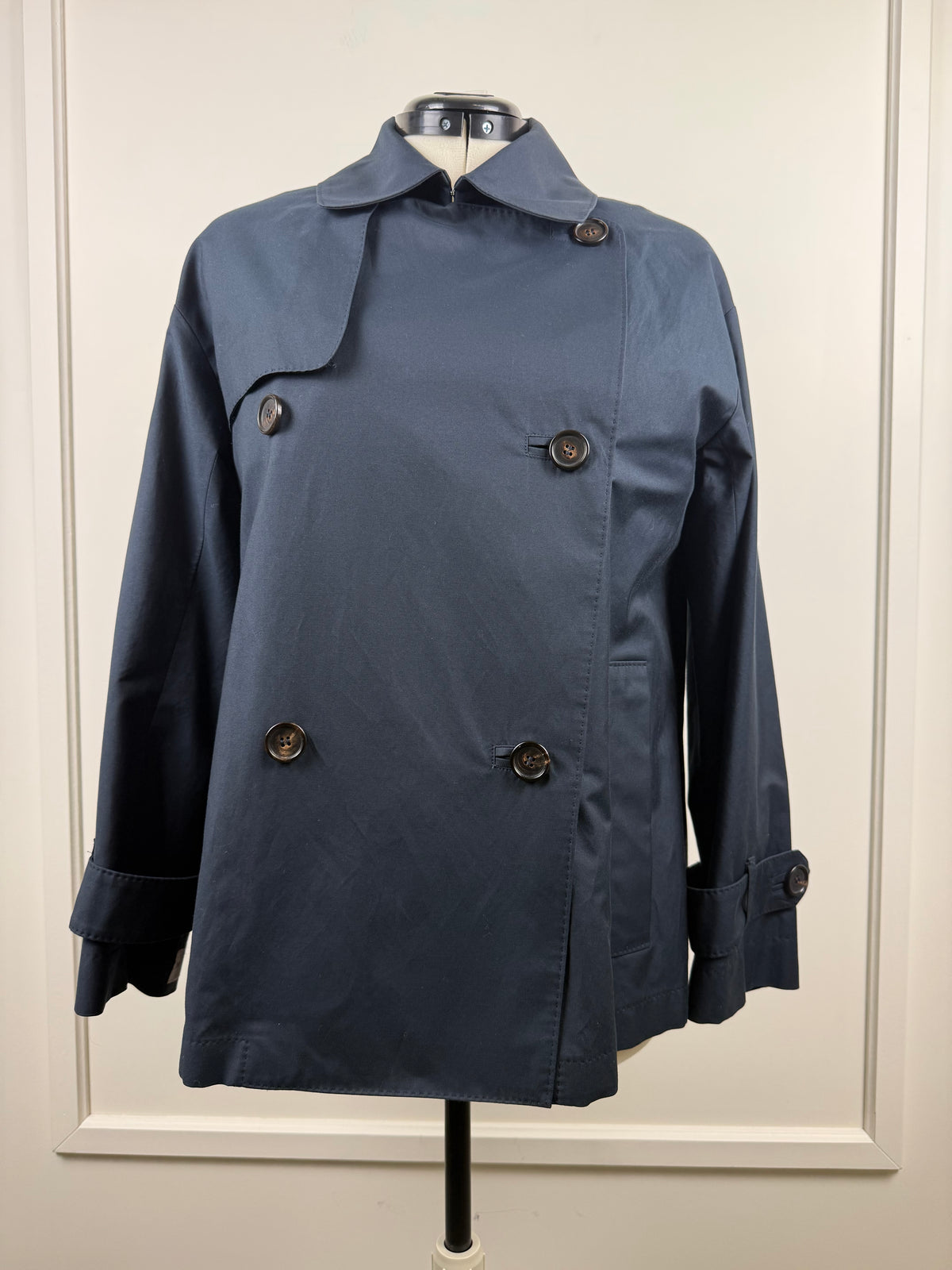 Max Mara The Cube Zeno Trench-Jacke – Dunkelblau – Gr. 38 DE