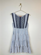 Ermanno Scervino Linen Dress Blue White Sz. XS