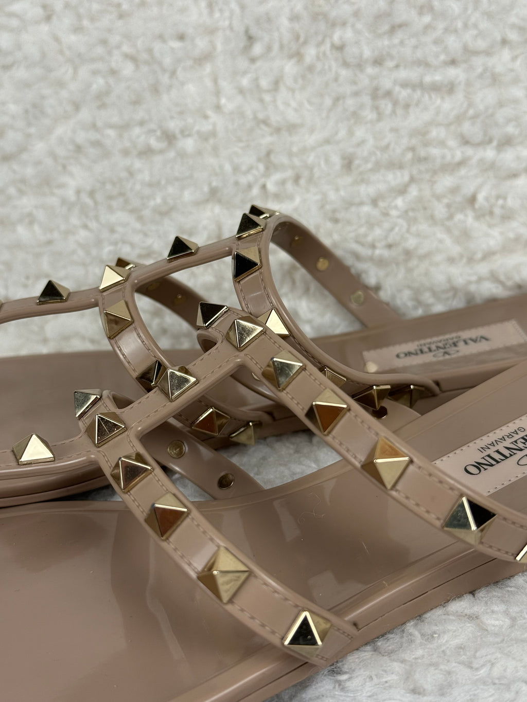 Valentino Rockstud Flip Flops Nude Sz. 38 EU