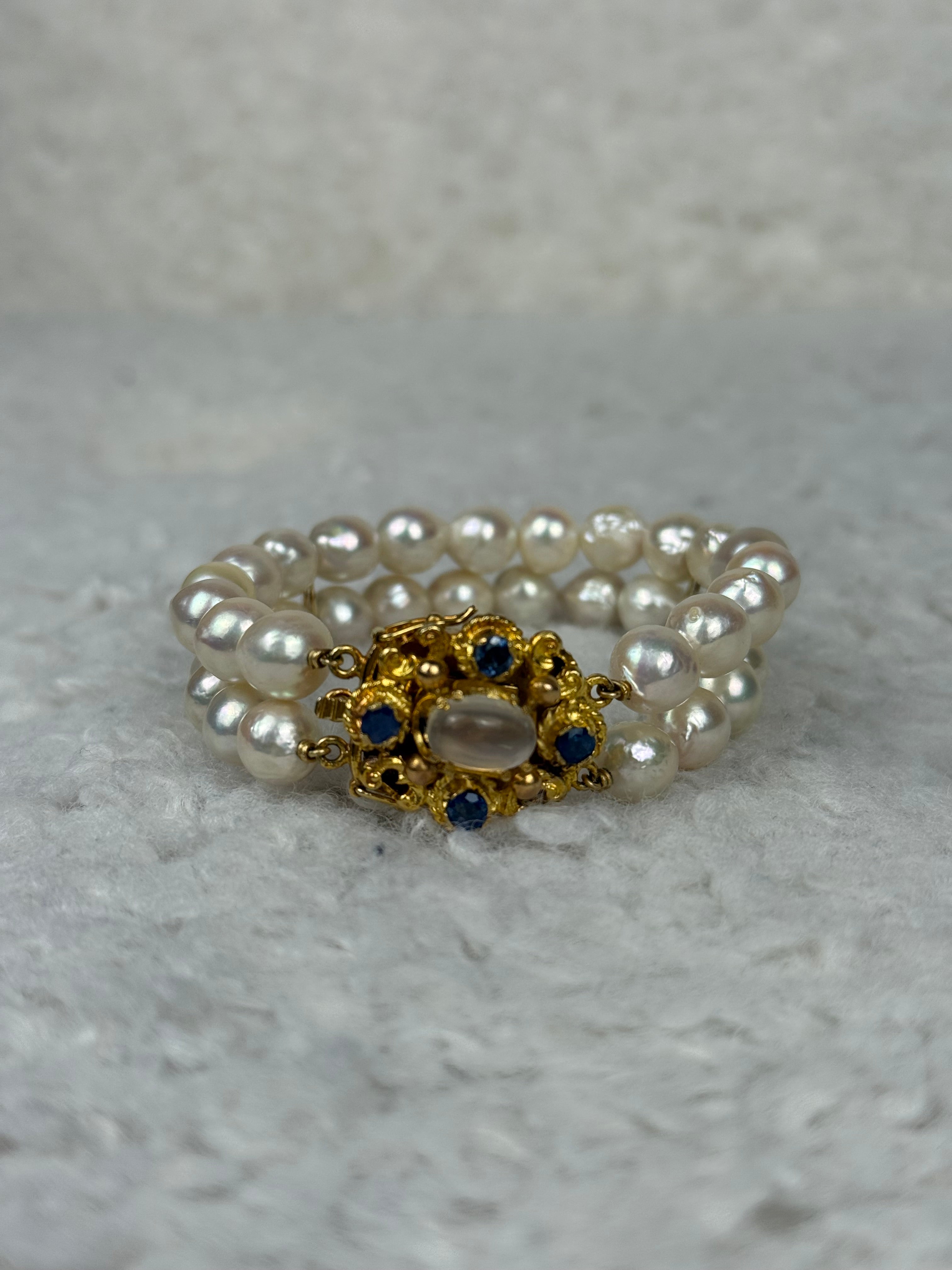 No Name Bracelet Freshwater Pearls White
