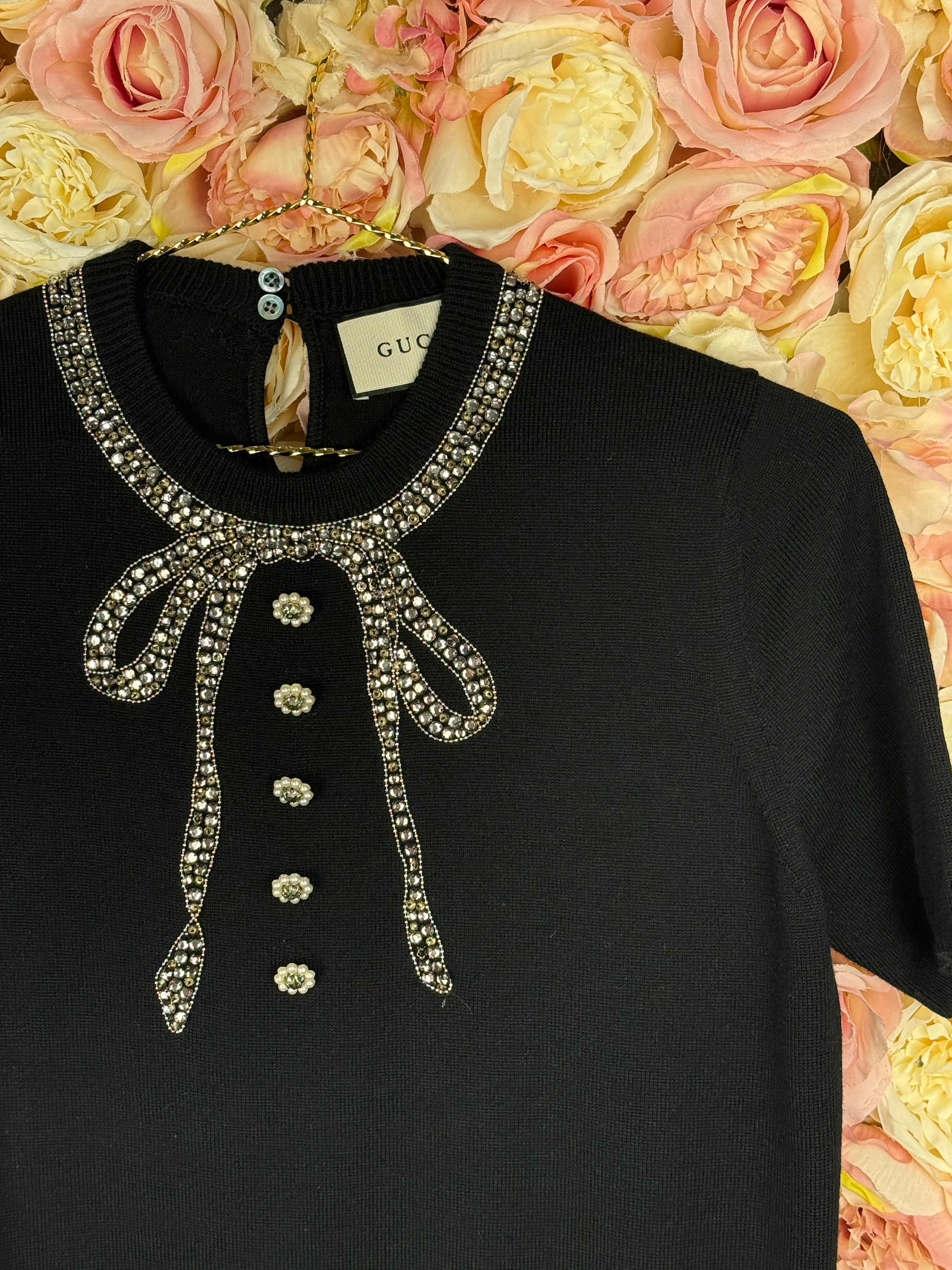 Gucci Wool Top Black Sz. 36 DE (40 IT)