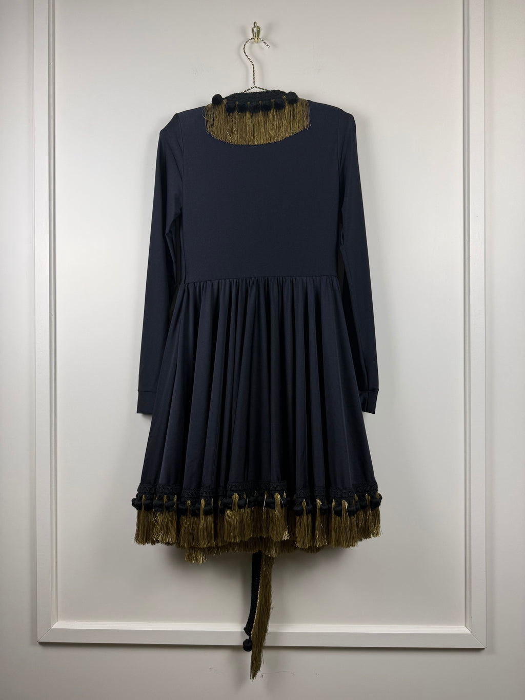 Fausto Puglisi Kleid – Schwarz/Gold – Gr. 38 DE (42 IT)
