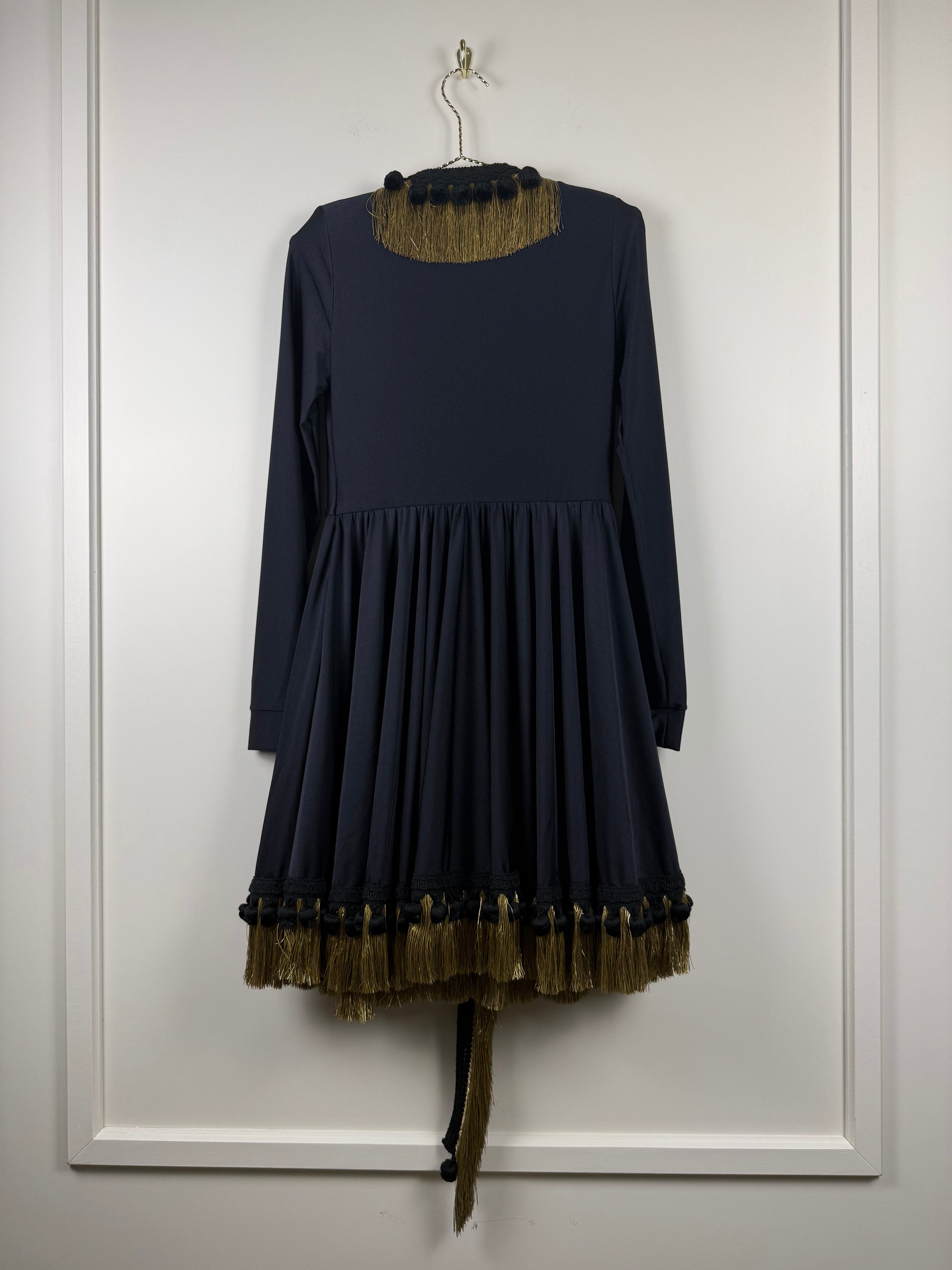 Fausto Puglisi Kleid – Schwarz/Gold – Gr. 38 DE (42 IT)