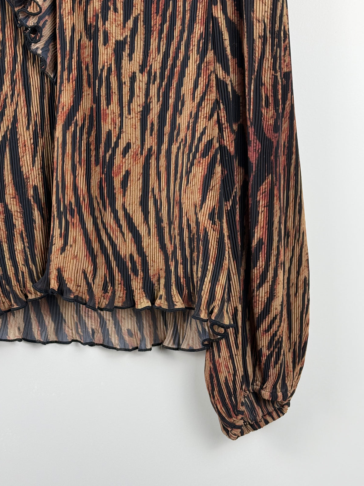 Ganni Bluse mit Tiger-Print – Mehrfarbig – Gr. 40 EU