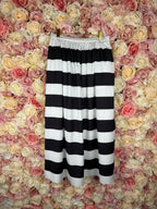 Piq Striped Skirt Black White Sz. S