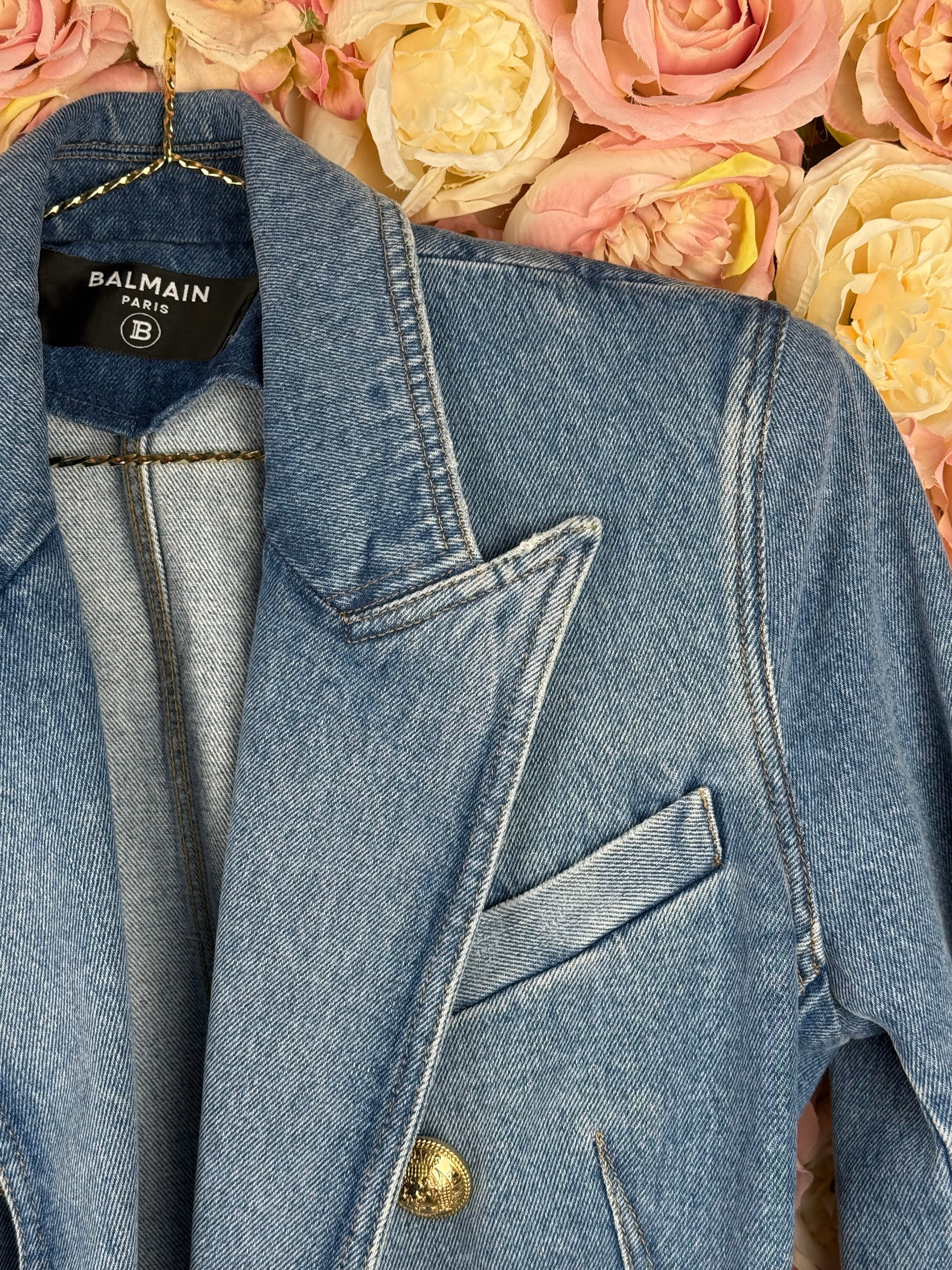 Balmain Jeans Blazer Light Blue Sz. 40 DE (42 FR)