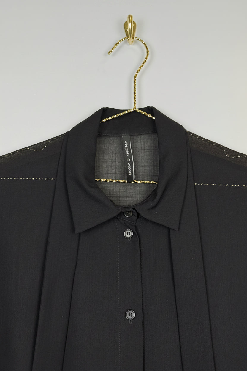 Peter O. Mahler Blouse Black Sz. M (2)