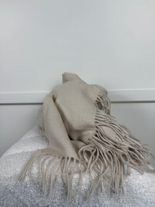 Sol Schal – Beige – 100% Baby Alpaka