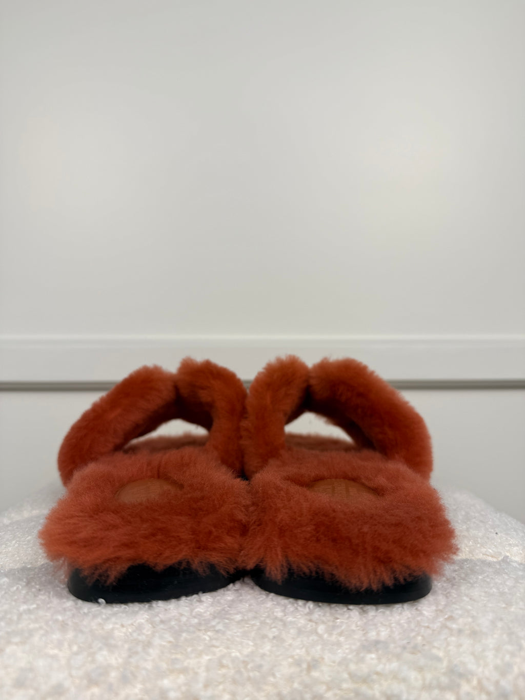 Hermès Fluffy Oran Sandals Light Red Sz. 39 EU