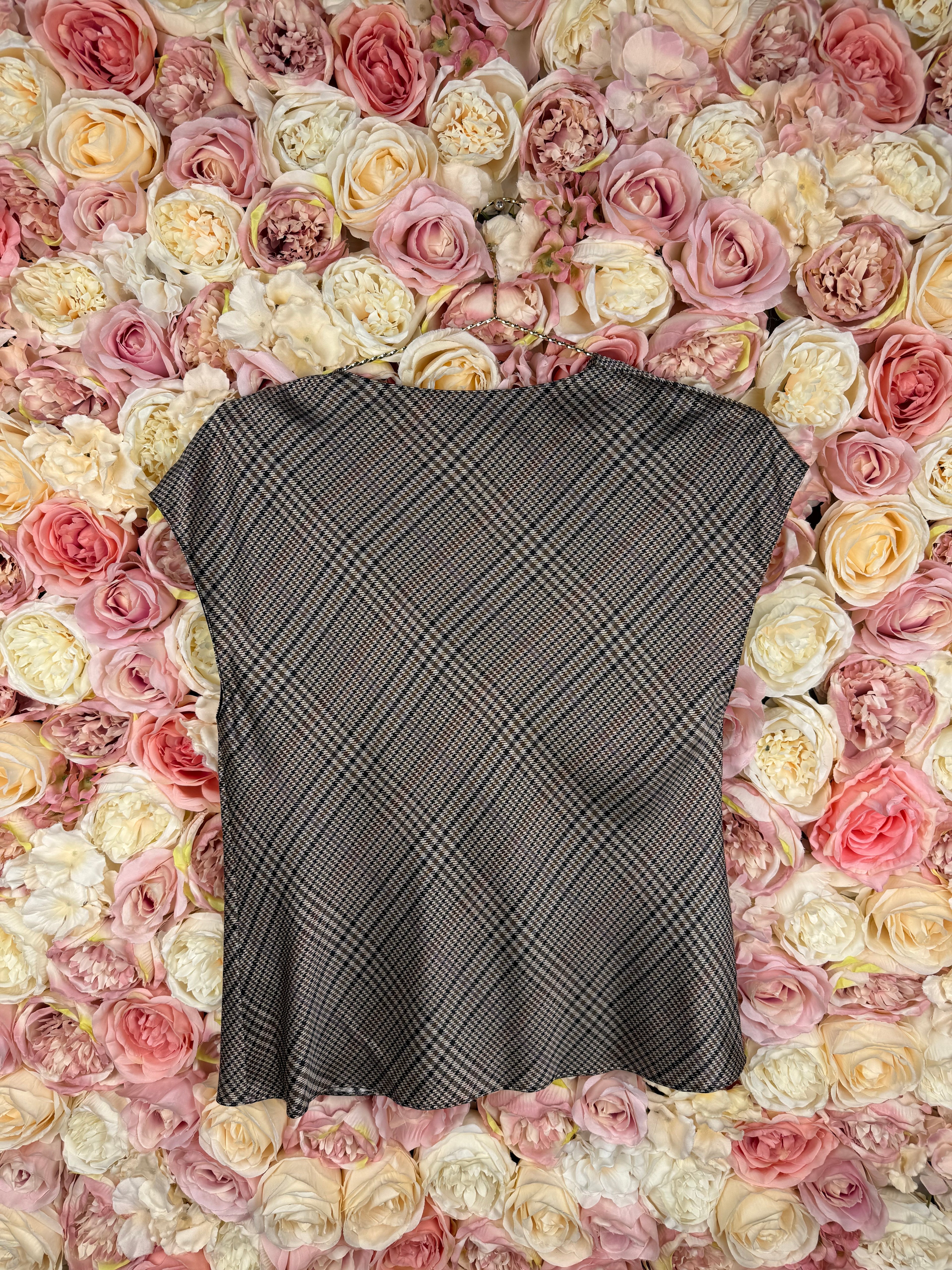 Vince Silk Top Brown Multi Sz. XS