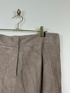 Iris von Arnim Leather Pants Grey & Taupe Sz. 42 DE