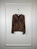 Ganni Bluse mit Tiger-Print – Mehrfarbig – Gr. 40 EU