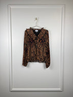 Ganni Bluse mit Tiger-Print – Mehrfarbig – Gr. 40 EU