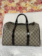 Gucci Boston Joy Monogram Bag Beige Brown