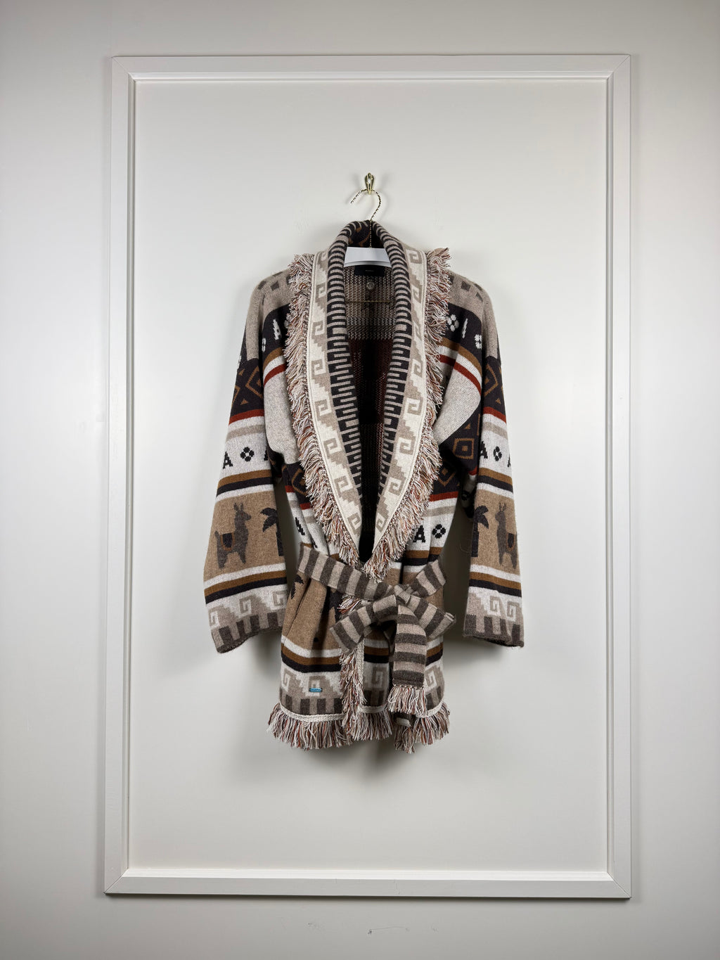 Alanui Cardigan im Ethno-Look – Braun/Multicolor – Gr. L