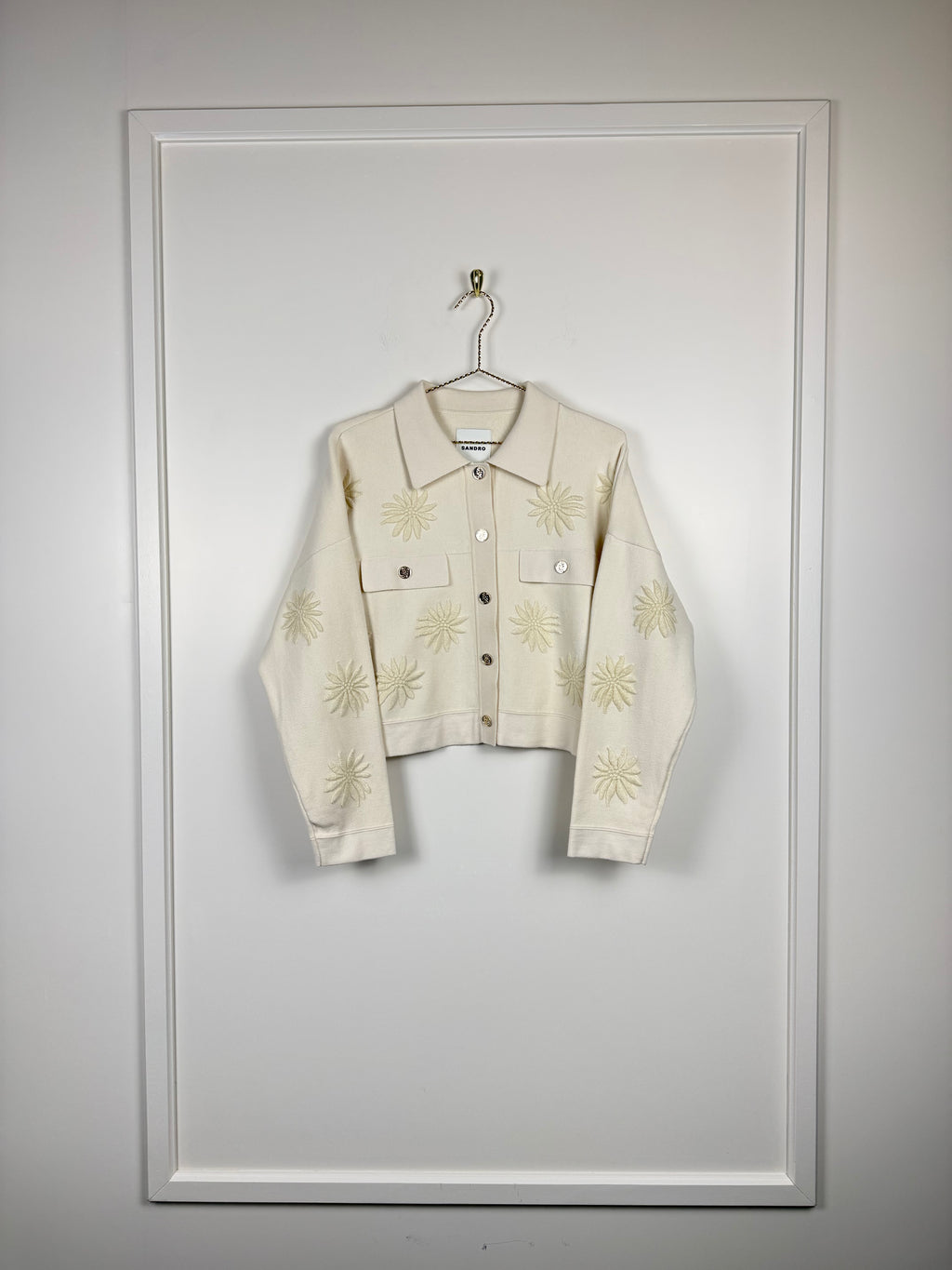 Sandro Jäcklein with floral embroidery – Cream – Size S (1)