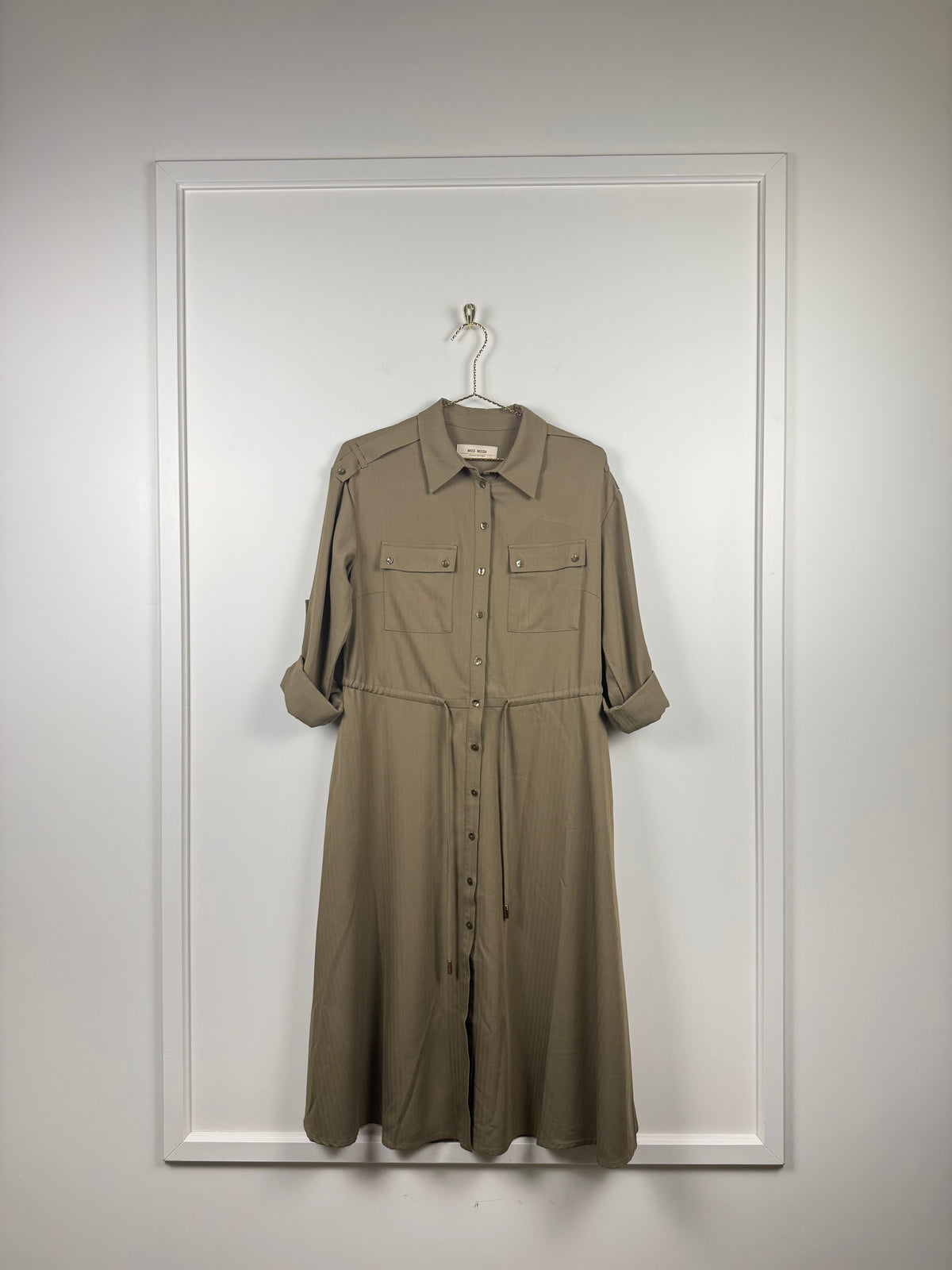 Mos Mosh Hemdblusenkleid – Olivegrün – Gr. XS
