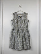Blugirl Blumarine Kleid mit Schmucksteinen – Silber – Gr. 38 DE