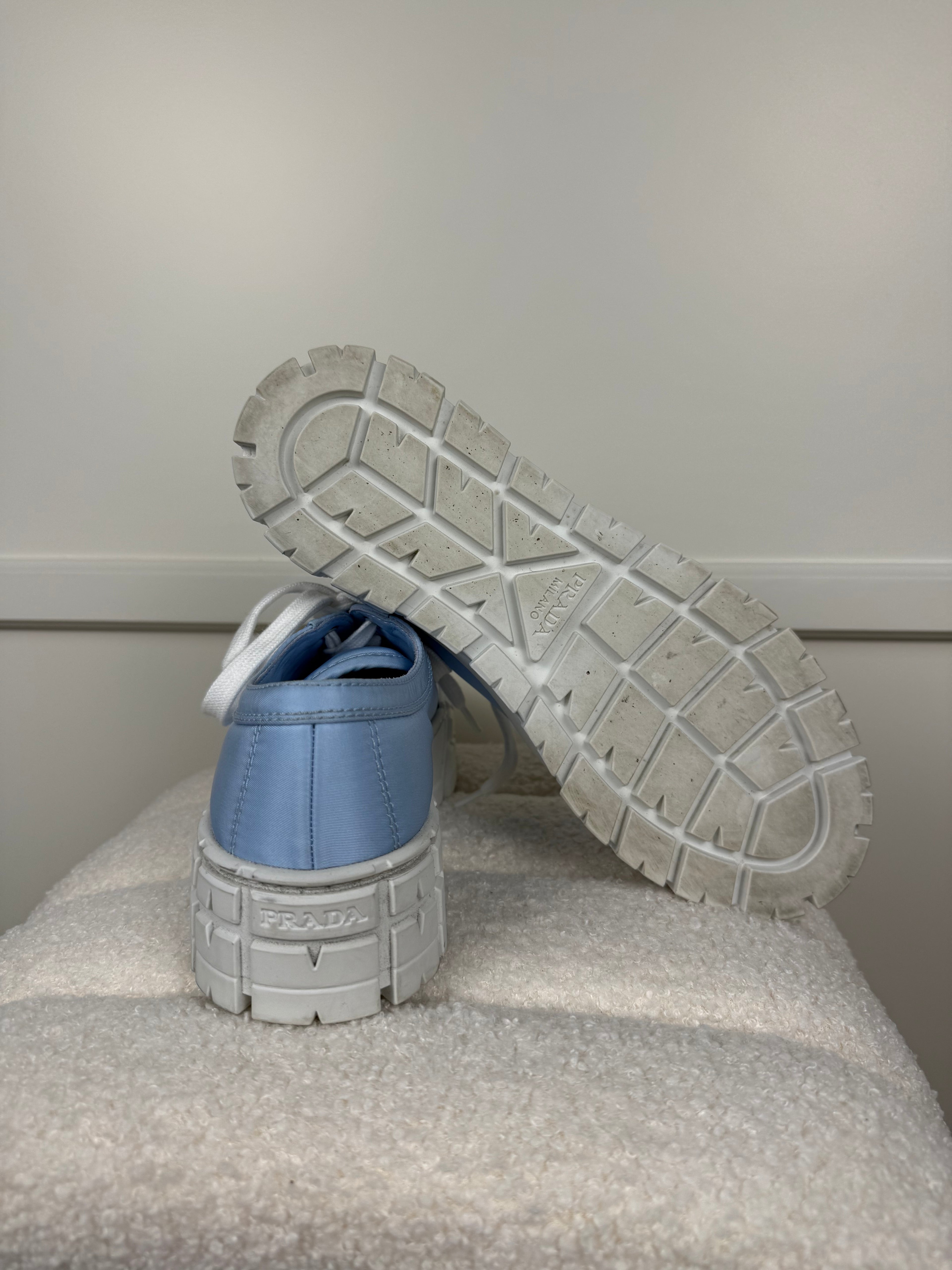 Prada Nylon Sneakers – Hellblau – Gr. 39.5