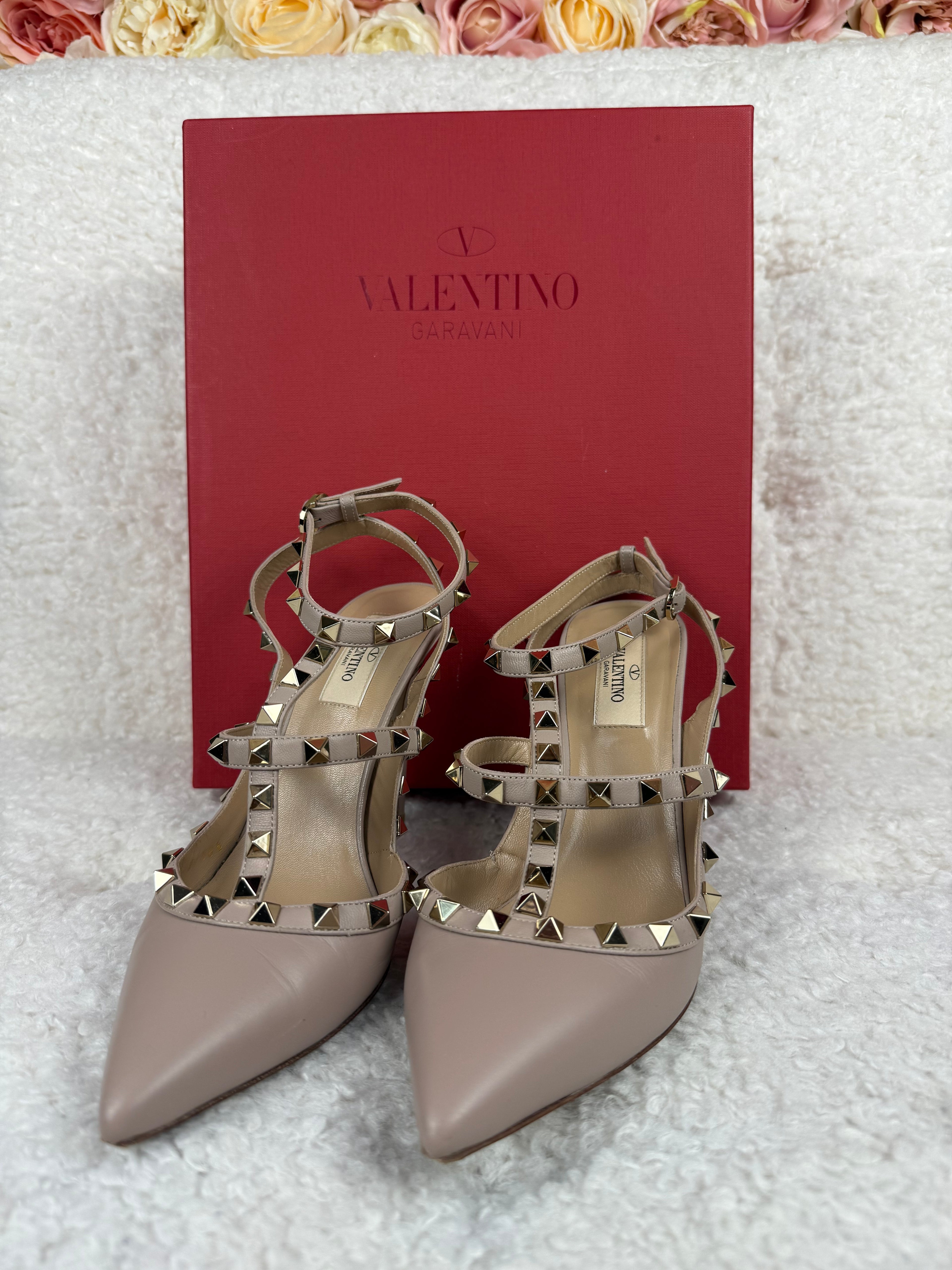 Valentino Rockstud Heels Nude Sz. 38.5 EU