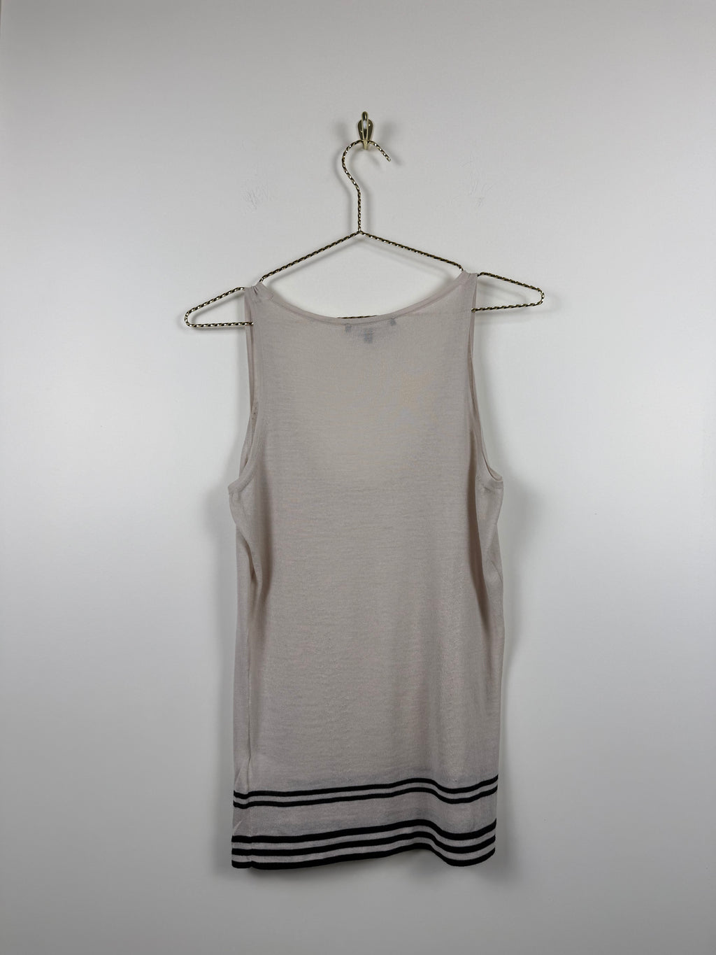 Gucci Vintage Set Top & Cardigan – Beige/Schwarz – Gr. M