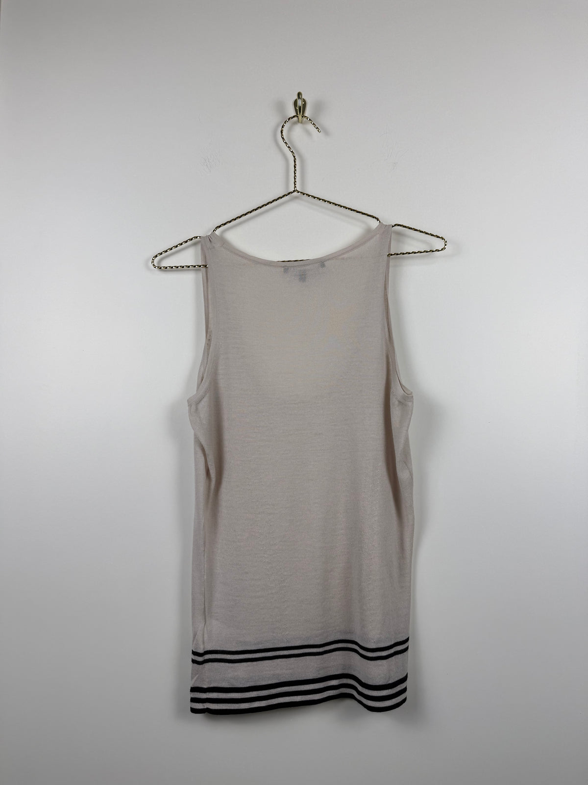 Gucci Vintage Set Top & Cardigan – Beige/Schwarz – Gr. M