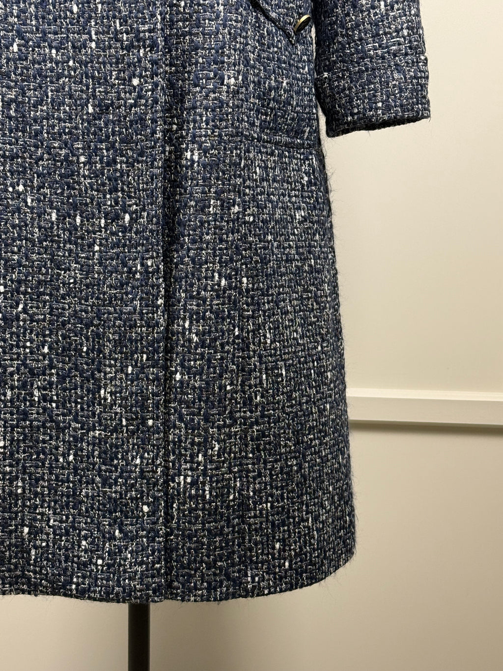 Etro Tweed Coat – Blue – Size 40 DE (44 IT)