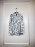 Etro Paisley Silk Blouse White Blue Sz. 40 DE (44 IT)