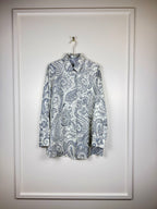 Etro Paisley Silk Blouse White Blue Sz. 40 DE (44 IT)