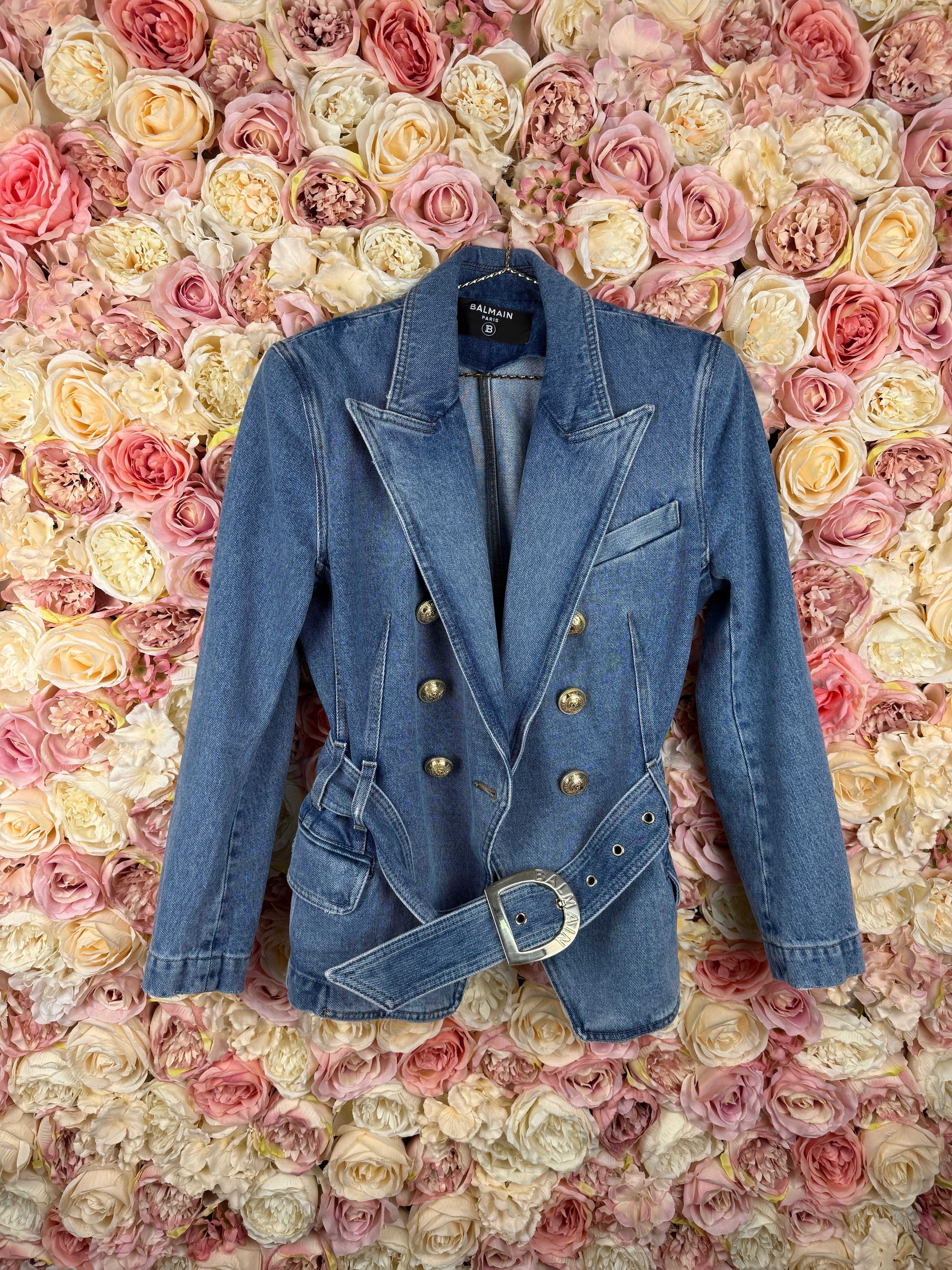 Balmain Jeans Blazer Light Blue Sz. 40 DE (42 FR)
