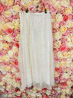 Brunello Cucinelli Silk Skirt with Sequins White Sz. 38 DE (42 IT)
