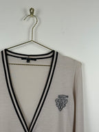 Gucci Vintage Set Top & Cardigan – Beige/Schwarz – Gr. M
