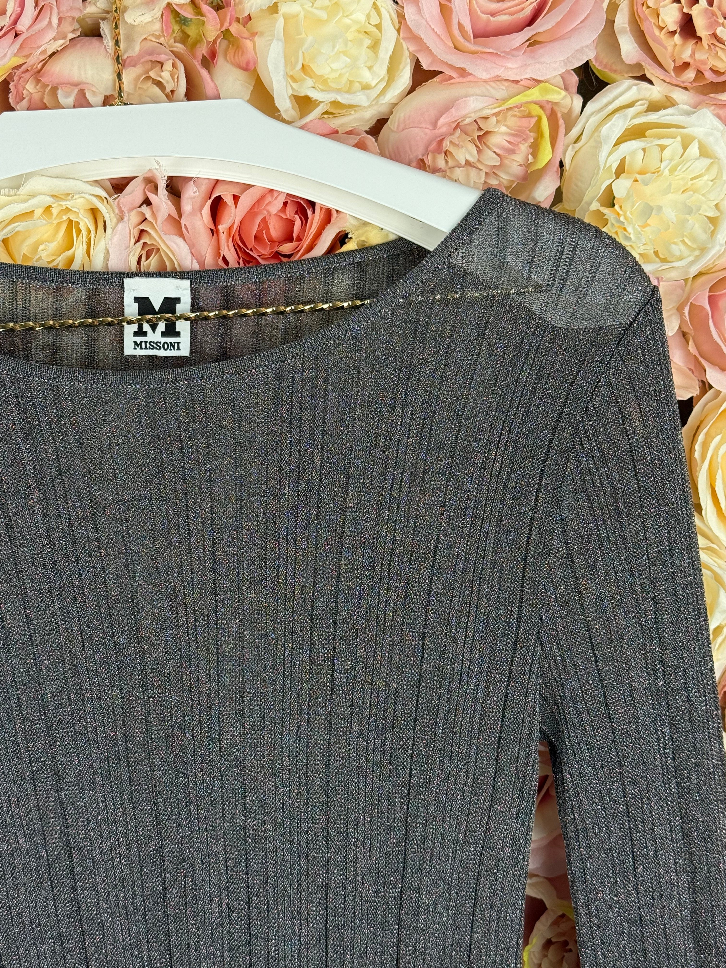 M Missoni Dress Grey Silver Sz. Estm. S
