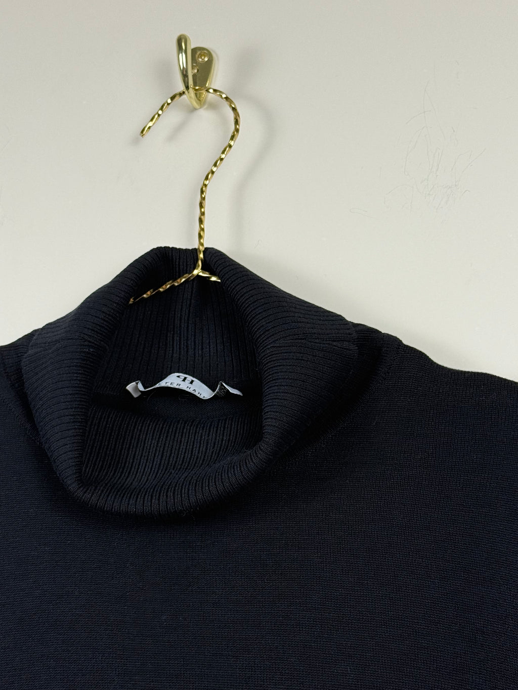 Peter Hahn Kurzarmpullover mit Rollkragen – Schwarz – Gr. 44 DE