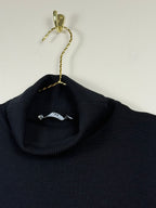 Peter Hahn Kurzarmpullover mit Rollkragen – Schwarz – Gr. 44 DE