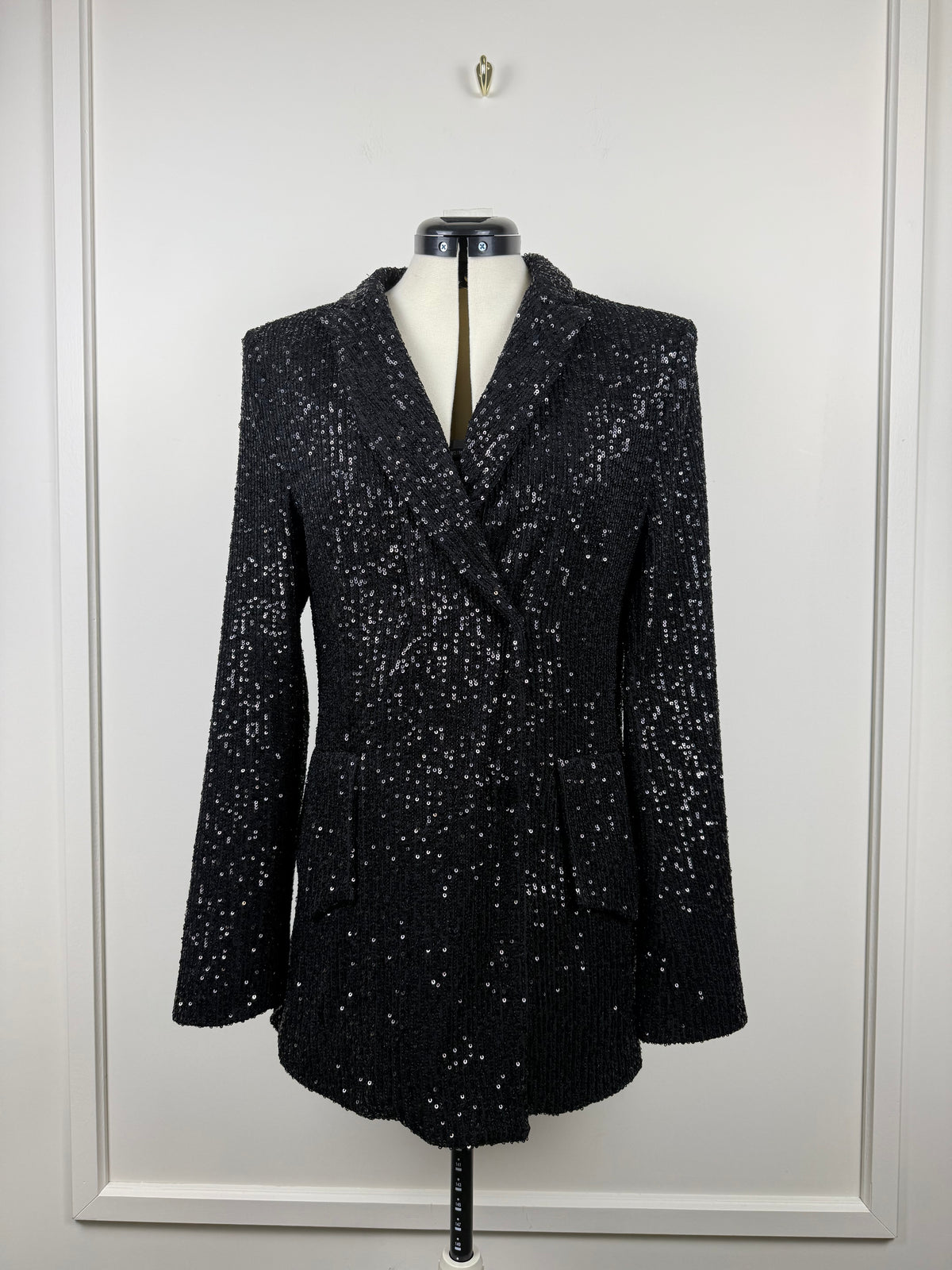 Le Twins Pailletten-Blazer – Schwarz – Gr. 34 DE (38 IT)