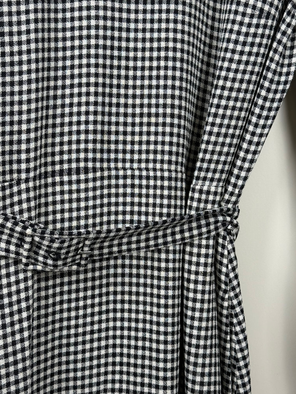 A.P.C. Kariertes Kleid – Weiss/Schwarz – Gr. 38 DE (40 FR)