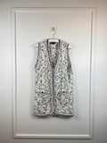 Chanel lange Strickweste mit Zopfdetails – Weiss – Gr. 40 DE (42 FR)