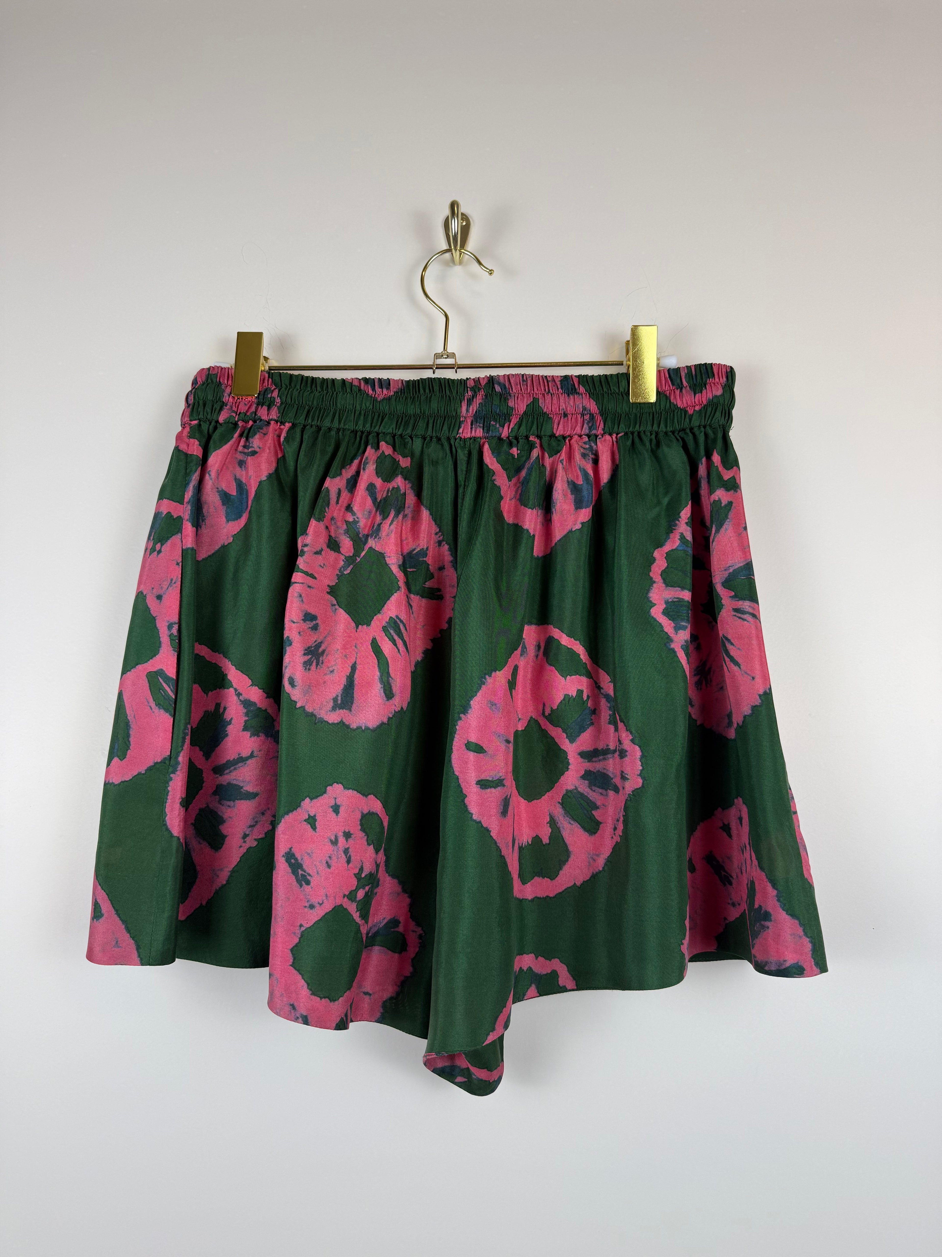 Zimmermann Shorts mit Blumenprint – Grün/Pink – Gr. M (1)