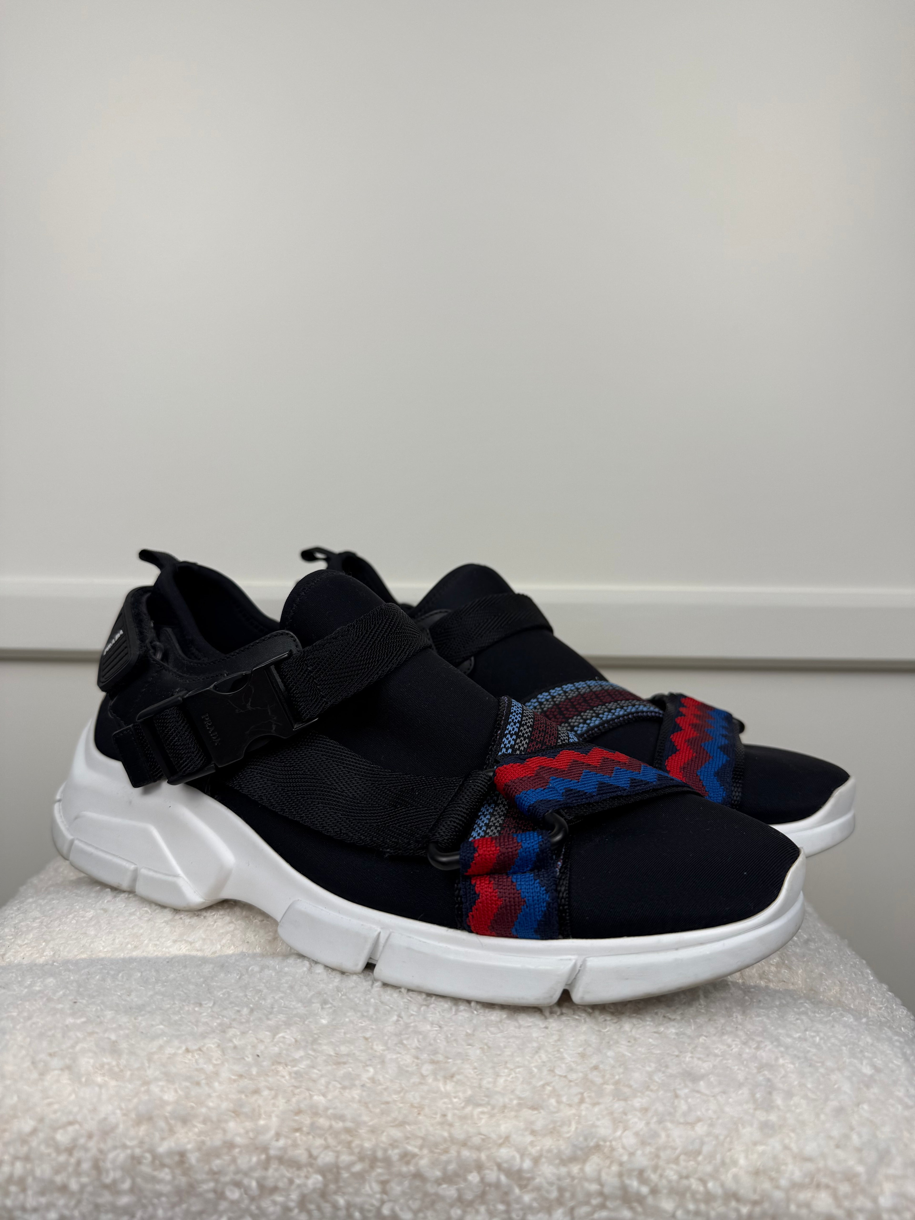 Prada Slip On Sneakers Black Multi Sz. 40 EU