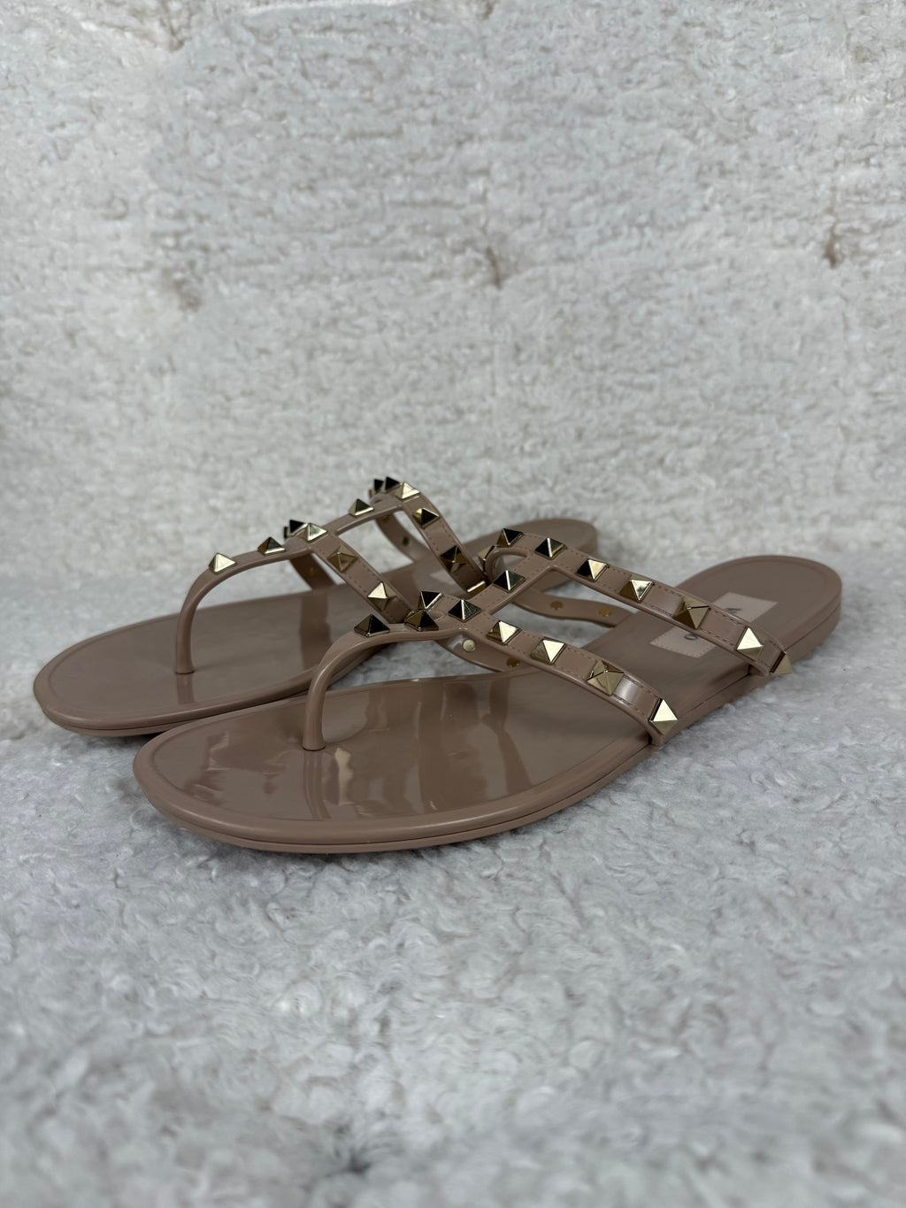 Valentino Rockstud Flip Flops Nude Sz. 38 EU