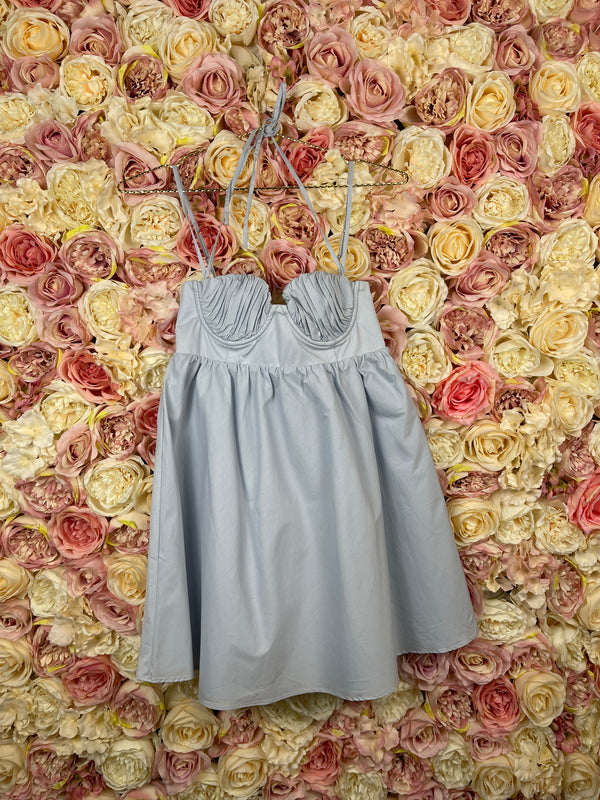 Oh Polly Mini Dress Light Blue Sz. 34 DE